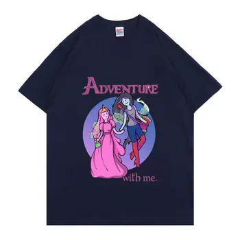 Marceline Vampyrų Karalienė Gyvena Ne Saldainiai Smuklė T-shirt Mielas Dizainas Nuotykių Anime Marškinėlius Vyrai Moterys Prarasti Apvalios Kaklo T Shirts