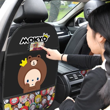 Animacinių filmų Beždžionė Automobilio Sėdynės Galinio Dangtelio Raštas Vaikams Kūdikių Mielas Vaikams Automobilio Galinės Sėdynės Raštas Saugojimo Krepšys Anti Kick Pad Mat