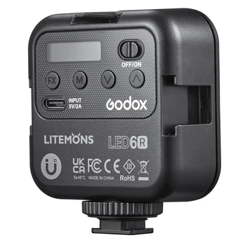 Godox 6R 6Bi RGB Led Vaizdo įrašo Šviesos 1800mAh Li-ion Baterija 13 FX Efektai 