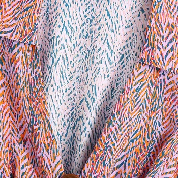 Klacwaya 2021 Moterų Derliaus Sagtis Dizaino Hem Klostyti Raukiniai Trumpi Marškinėliai Spausdinti Kimono Palaidinė Lady Blusas Marškinėliai Moteriška Apkarpyti Viršūnes