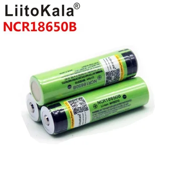 LiitoKala 18650 3400mAh baterija 3.7 V NCR18650B Li-ion Rechargebale baterijos 18650 Baterija 3400