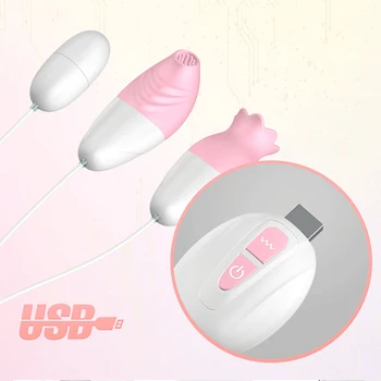 Liežuvio, Burnos Lyžis Vibratoriai Sekso Žaislai Moterims, USB Vibruojantis Kiaušinis Makšties Klitorio Stimuliatorius Moterų Masturbator Suaugusiems