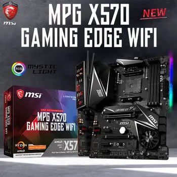MSI MPG X570 ŽAIDIMŲ KRAŠTO, WIFI Paramos AMD Ryzen 9 X570 Placa-mãe AM4 DDR4 128 GB(OC), M. 2 PCI-E 4.0 Plokštė ATX Desktop X570