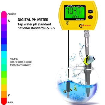 PH-991 Testeris PH-Metras Vandens Kokybės Interneto PH&Temp Stebėti Acidimeter Analizatoriaus matavimo Akvariumas Baseinas