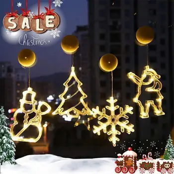 Kalėdų Fėja Dekoratyvinės Šviesos diodų (LED Šviesos Ornamentu Plastiko Santa Claus ir Kalėdų Medžio Sniego Šviesos Girlianda Švyti Sodo Puošmena