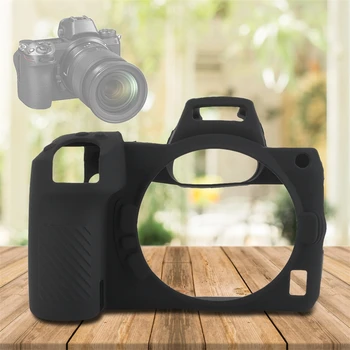 1 Vnt. Naujas Juodas Silikoninis Kameros Apsaugoti Atveju Non-slip Gel Minkštas vaizdo Kameros Padengti apsaugos Nikon Z6 Z7 Veidrodžio Kameros