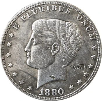 1880 m. Jungtinės amerikos valstijos $1 Doleris monetos KOPIJA 2 Tipas