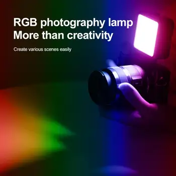 Mini RGB Vaizdo Šviesos Spalvotas 2000mAh 2500-9000K Vaizdo LED grupė lempa su 3 Šalto Batų 