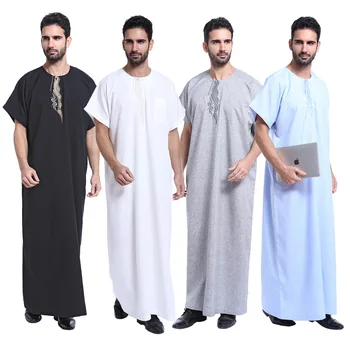 2022 Siuvinėjimo Mens Jubba Thobe drabužių Musulmonų abaja vyrų islamo maroko saudo turkijos dubajus Indonezija abaja suknelė