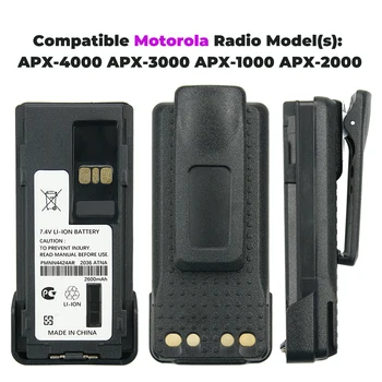 10x 7.4 V 2600mAh PMNN4424AR Li-ion Baterija Motorola APX 4000 APX 3000 APX 1000 APX 2000 Du Būdu Radijo Baterija