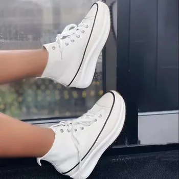 Mados didelis dydis 11 drobės platforma batai rudens batai moteriška moterų batai 2021
