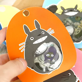 60 Vnt./daug (1bag) Kawaii PVC Lipdukai, Juokinga Totoro Lipdukas Žaislai 