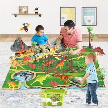 Žaislas dinozauras Juros periodo Parkas Gyvūnų, Džiunglių Nustatyti Minifigure Dinozaurų Kasimo Vaikų Švietimo Žaislai Berniukams, Vaikų Dovanų