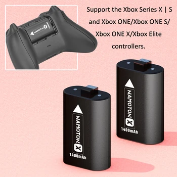 2-pack 1400mAh Baterija Xbox Vienas, One S, One X, Elite, Serija X Serijos S Bevielio Kontrolierių