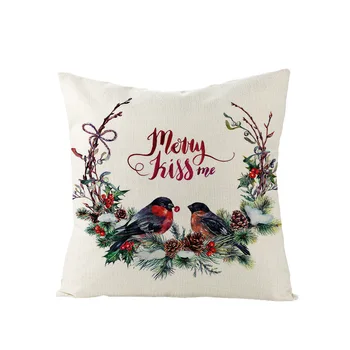 Linksmų Kalėdų pagalvėlė padengti 45*45 Gėlių Užvalkalas Medvilnės Skalbiniai sofos pagalvėlių Pagalvių užvalkalai pagalvių užvalkalus 0269