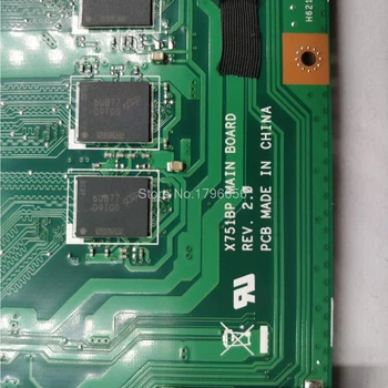 X751BP-4G RAM AMD Motininę Už Asus K751BP X751B Sąsiuvinis sąsiuvinis motininės plokštės