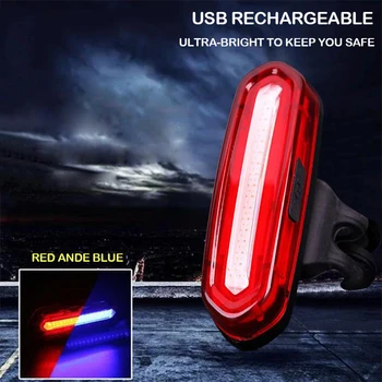 INBIKE Profesionalus Dviračių Uodegos Šviesos USB Įkrovimo Galiniai Žibintai Vandeniui Ultra-šviesa Šviesa Naktį Dviračių Priedai
