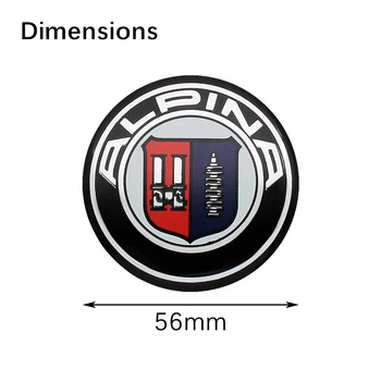 4pcs 56mm Hub Dangtelio Lipdukas Lipdukai Automobilio-stying BMW ALPINA Logotipas E39 E46 E90 E60 E36 F30 X5 E53 F10 Auto Apdailos Reikmenys 0