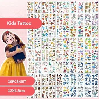 10vnt Animacinių filmų Dirbtiniais Tatouage Vandeniui Laikinos Tatuiruotės Lipdukas Vaikai Vaikams 