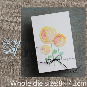 Naujo Dizaino, Amatų Metalinis trafaretas pelėsių Pjovimo Miršta ratas gėlių dekoracija užrašų knygelė mirti Albumo gabalai Popieriaus Kortelės Amatų Įspaudas 0