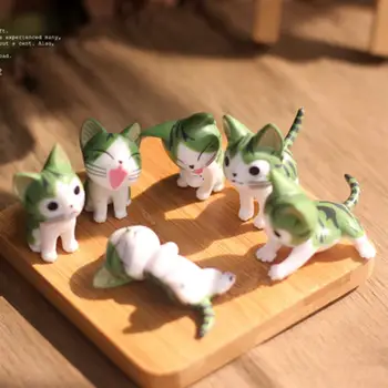 3pcs Nustatyti Miniatiūriniai Pasakų Sodo Dekoracijos Atsitiktiniai Mini Katė Moss Mikro Pasaulio Bonsai Mažas Ornamentas Kraštovaizdžio Namų Puošybai