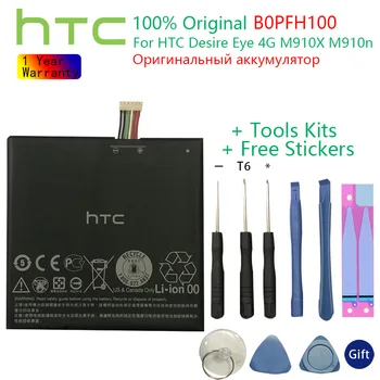 Originalus BOPFH100 B0PFH100 Li-ion Telefono Baterija HTC Desire Akių 4G M910X M910n Baterijas + Dovana Įrankiai +Lipdukai