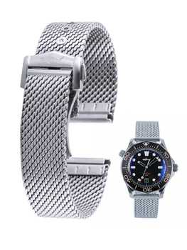 20mm Dirželis Akių Laikrodžių, Apyrankių Diegimas Užsegimas Nerūdijančio Plieno Universalus Watchband Ryklys Logotipas Tinka Omegawatch Priedai