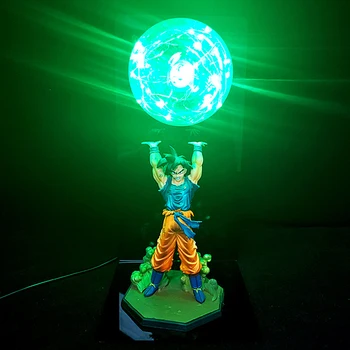 Dragon Ball Z Ultra Instinktas Sūnus Gokas Veiksmų Skaičiai DIY Lempa Pav DBZ Stiprumo Bombų LED Miegamojo Dekoratyviniais Žaislai, Kolekcines
