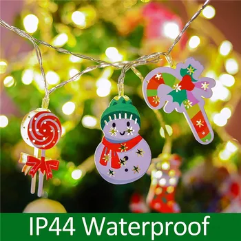 LED Kalėdų Senį Šviesos Eilutę IP44 Vandeniui USB Vyresnio amžiaus Lazdą Styginių Šviesos Naujųjų Metų Miegamųjų Namo Apdaila Žibintai