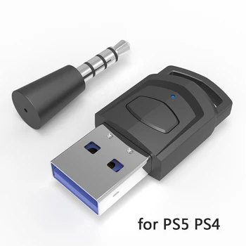 Belaidžių Ausinių Adapteris Imtuvas PS5 PS4 Aksesuaras Žaidimų Konsolės PC Rankų įranga su 