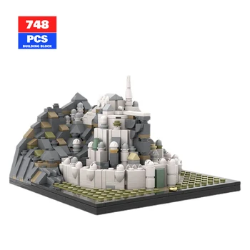SS Filmą Architektūros Lords Karaliaus Žiedas Gondor Pagrindinis Miestas Mini Minas Tirith Blokų Surinkimas Modelis Vaikams, Žaislai, Atostogų Dovanų