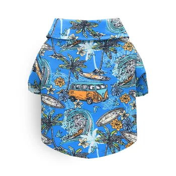 Havajų Šuo Marškinėliai Drabužių Vasaros Paplūdimio Drabužiai Čihuahua Pet Drabužiai Gėlių T-Shirt Mažose Didelių Šunų, Naminių Gyvūnėlių Marškinėliai 2021 0