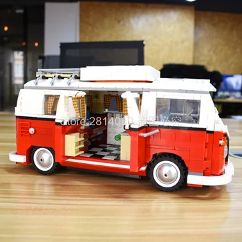 Kūrybinių Idėjų Serijos Kempingas van Classic Autobusų Modelis 1342pcs Statybos Blokų, Plytų Žaislai Vaikams Gimtadienio Dovanų Rinkinys