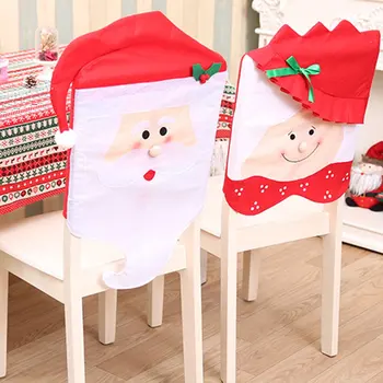 Kalėdų Kėdė Padengti Raudona Kalėdų Senelio Skrybėlė Kėdė Galinį Dangtelį Kalėdų Dovana, 2021 Kalėdų Dekoro Namų Papuošalas Noel Gimdymo Naujųjų Metų 2022