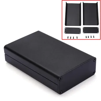 1pc Juodos spalvos Aliuminio korpusas, Dėžutė, PCB Priemonė Elektroninių Projekto Atveju 80x50x20mm