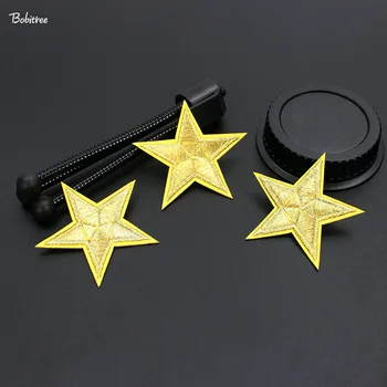 10 vnt Golden Star Pleistrai Geležies Siuvinėtos Aplikacijos Drabužių Siuvimo Reikmenys Kostiumas Apdaila 