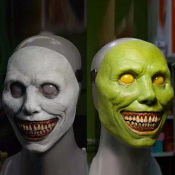 Creepy Halloween Šypsosi Demonai Kaukė Siaubo Maskuotis Šalis Blogis Cosplay Rekvizitai 