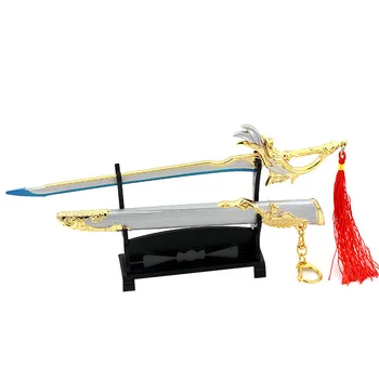 Žaidimas Genshin Poveikio Metalo Ginklas Modelis Keqing Vėjo Eagle Sword su Apvalkalą 