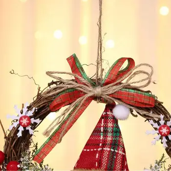 Kalėdų Vainikas Už Durų Briedžių Santa Claus Sniego Papuošalai Kalėdų Durų Vainikai Lango Namų Durų Kalėdų Dekoracijos
