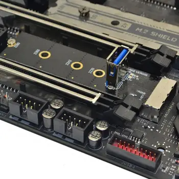 M. 2 PCI-E X16 Slot Adapter Kortelių NGFF Pcie Riser Card NVME VGA Pratęsimo Kabelis 4Pin 6Pin Sata Dėl Miner Kasyba