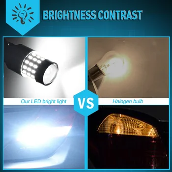 LED Automobilio Atbulinę Stabdžių Šviesos Lemputė, Stovėjimo aikštelė 1156 BA15S P21W 7443 Skirti 