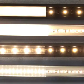5sets 0,5 m Juodos spalvos Aliuminio Profilis U formos 3528 5050 LED Juosta su Pieno baltumo Dangtis, Dangteliai, laikikliai Baigtas LED Kanalo