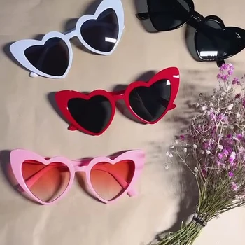 2021 Mados Meilės Formos Akiniai Nuo Saulės Moterims Cateye Asmeninį Mados Prekės Ženklo Dizainas Širdies De Mujer Saulės Akiniai Gafas De Sol