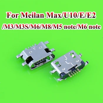 YuXi 10vnt Micro mini USB lizdas kištukinis lizdas krovimo Uosto Doką pakeitimo Jungtis Meilan 6T S6 M3 M3S M8 M6 M5 pastaba Meizu