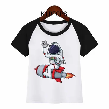 Vaikų marškinėliai Astronautai Kosmoso Vaiko Marškinėliai Mergina Trumpu T Marškiniai, Liemenė Vaikams vaikiški Drabužiai Berniukas Viršūnes Paaugliams Tee