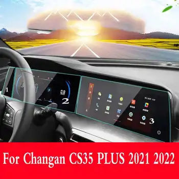 Už Changan CS35 PLIUS 2021 2022 Automobilių GPS Navigacija, LCD Ekranas Grūdinto Stiklo Apsauginė Plėvelė Anti-scratch Plėvele Interjeras