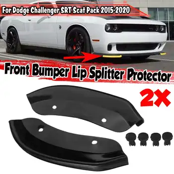 Multi-Color 2x Automobilio Bamperio Splitter Lip Protector Cover Kastuvas Raštas Juostelės Dodge Challenger SRT Scat Pack-2020 m.