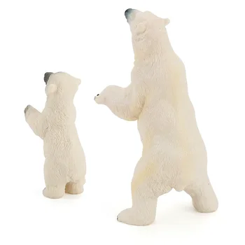 Arkties Gyvūnų Miniatiūrinės Puošybos Kietas Modelis baltasis Lokys, Gyvūnų Figūrėlės, Namų Apdaila AR