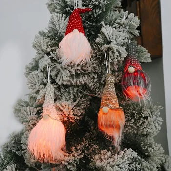 Kalėdų Papuošalai Kalėdų Dekoracijas Namų Švyti Švystelėjo Beveidis Gnome Santa Kalėdų Medžio Lėlės Kalėdų Eglutės papuošalus
