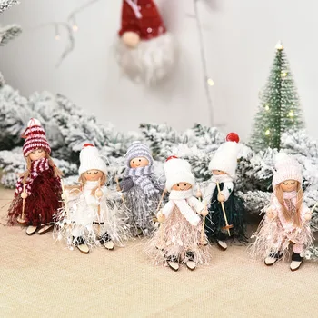 Kalėdinė Dekoracija Mielas Angelas Slidinėjimo Lėlės Kalėdų Eglutės Kabo Pakabukas Ornamentu Naujųjų Metų Šaliai Namų Puošybai Vaikams Dovanų Žaislas
